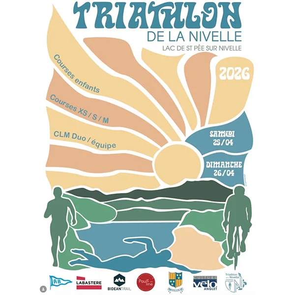 CRÉATION GRAPHIQUE AFFICHE TRIATHLON DE LA NIVELLE
