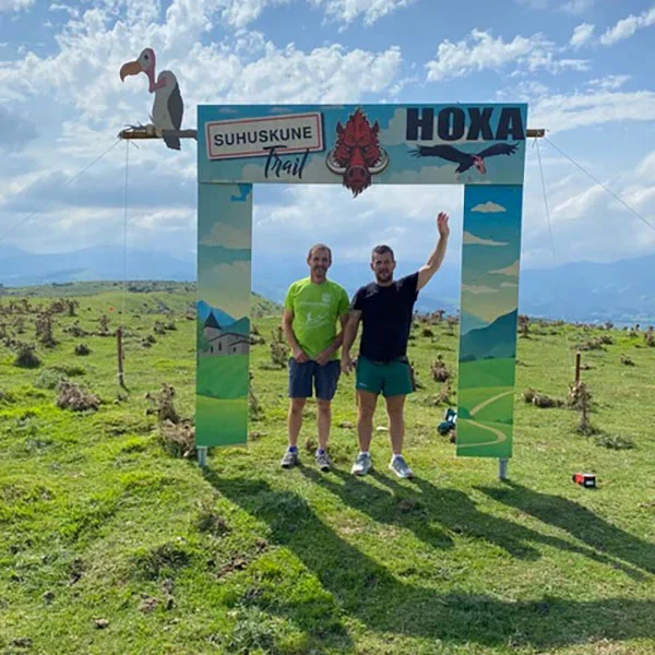 Habillage arche d'arrivée